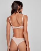 Culotte brésilienne en dentelle rose