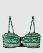 Haut de bikini bandeau sans armature multicolore