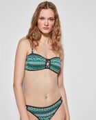 Haut de bikini bandeau sans armature multicolore