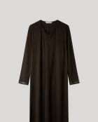 Chemise de nuit longue avec dentelle noir