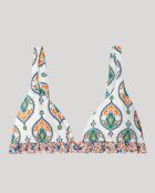 Haut de bikini triangulaire sans armature multicolore