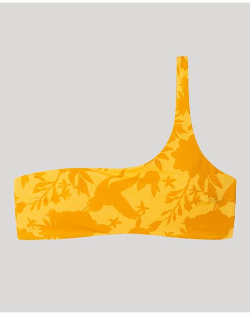Haut de bikini asymétrique jaune