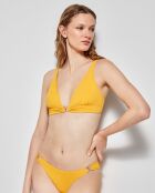 Haut de bikini triangulaire sans armature moutarde