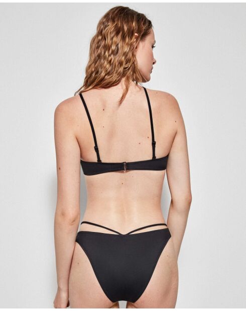 Culotte de bikini en V noir