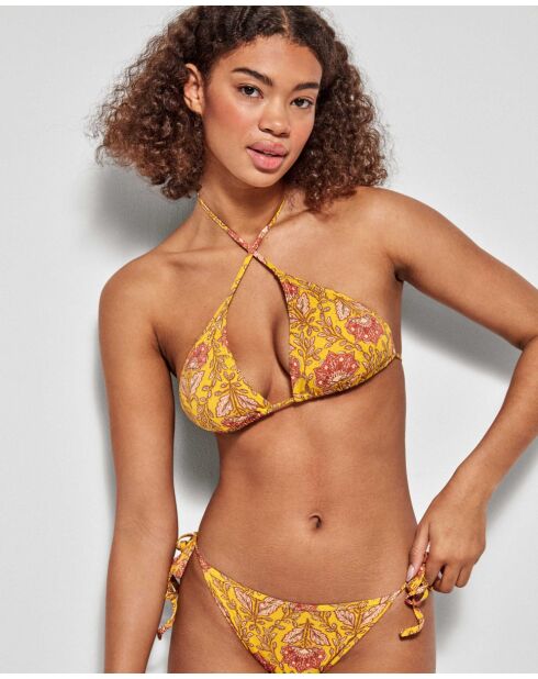 Culotte de bikini ajustable sur les côtés multicolore