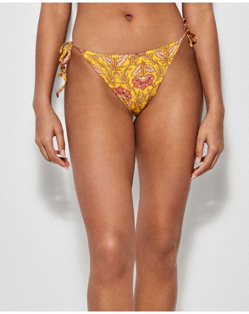 Culotte de bikini ajustable sur les côtés multicolore