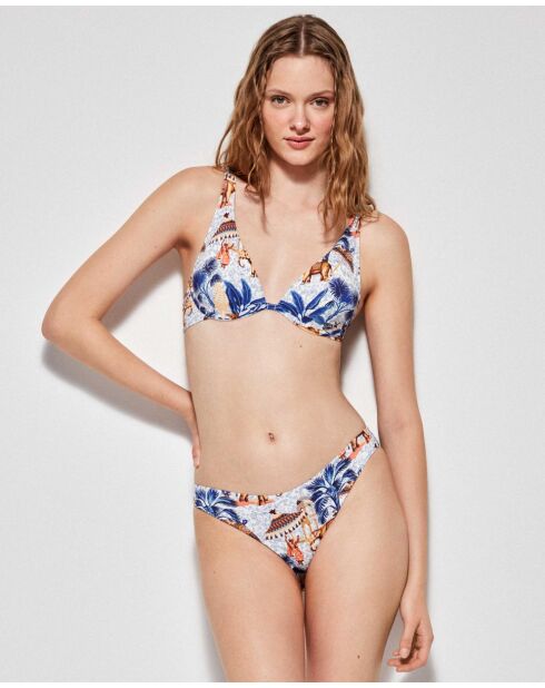 Haut de bikini effet push up multicolore