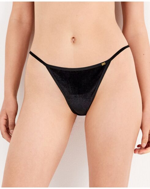 Culotte brésilienne en velours noire