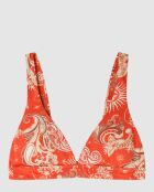 Haut de bikini avec mousse amovible multicolore