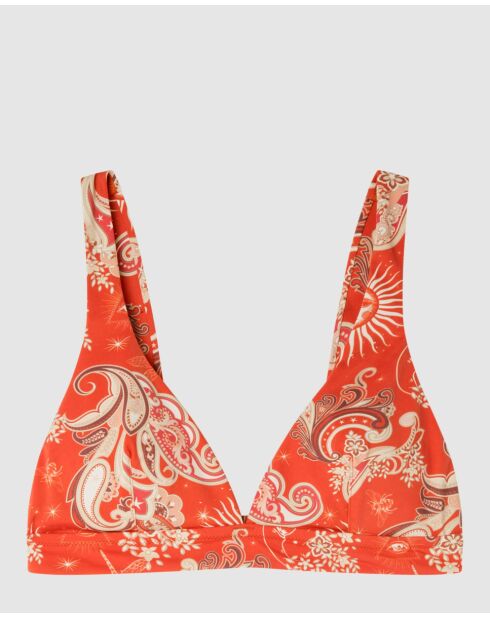 Haut de bikini avec mousse amovible multicolore