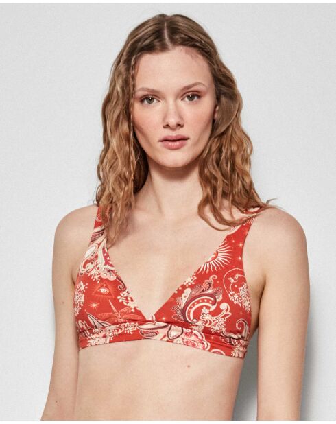 Haut de bikini avec mousse amovible multicolore