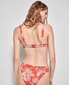 Haut de bikini avec mousse amovible multicolore