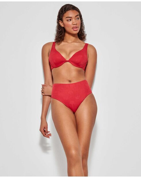Haut de bikini rouge
