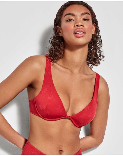 Haut de bikini rouge