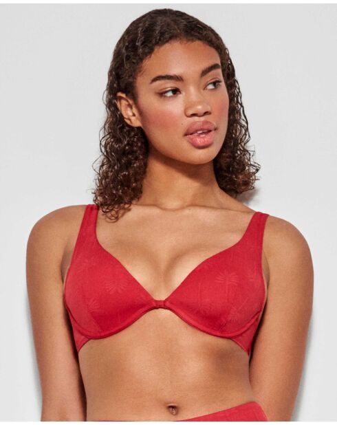 Haut de bikini rouge