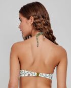 Haut de bikini bandeau imprimé floral multicolore