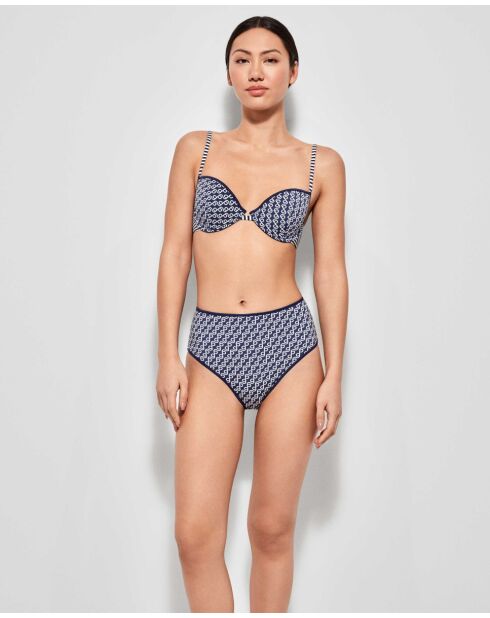 Haut de bikini à  rayures multicolore