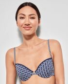 Haut de bikini à  rayures multicolore