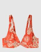 Haut de bikini grande taille sans mousse multicolore