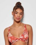 Haut de bikini grande taille sans mousse multicolore