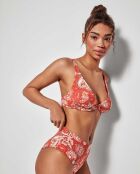 Haut de bikini grande taille sans mousse multicolore