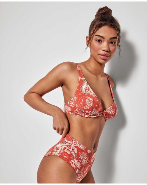 Haut de bikini grande taille sans mousse multicolore