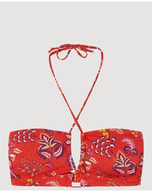 Haut de bikini bandeau sans armatures multicolore
