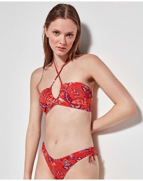 Haut de bikini bandeau sans armatures multicolore