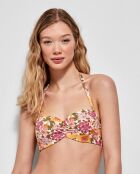 Haut de bikini bandeau multicolore
