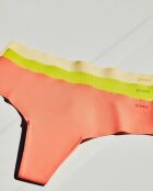 Lot de 3 culottes brésiliennes sans coutures multicolore