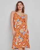 Nuisette courte imprimée multicolore