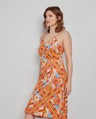 Nuisette courte imprimée multicolore