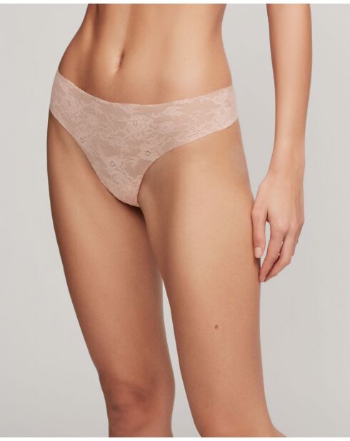 Culotte brésilienne coupée au laser beige