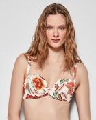 Haut de bikini bandeau amovible multicolore