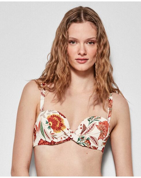 Haut de bikini bandeau amovible multicolore