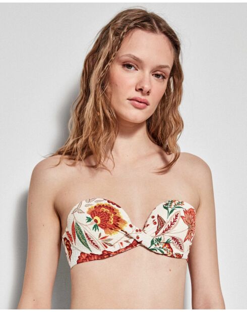 Haut de bikini bandeau amovible multicolore