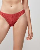 Culotte classique en tissu dentelle rouge