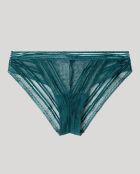 Culotte en tissu de dentelle semi-transparent verte
