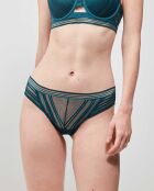 Culotte en tissu de dentelle semi-transparent verte