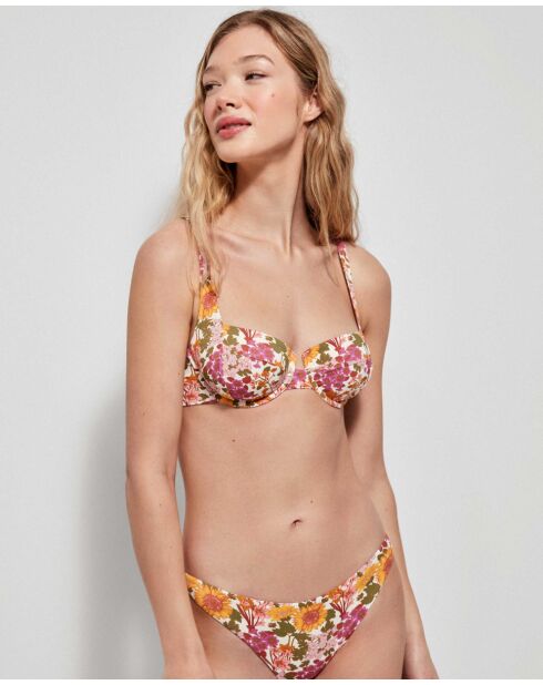 Haut de bikini avec armatures multicolore