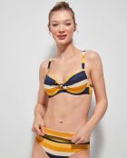 Haut de bikini de maintien bonnets multicolore