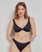 Haut de bikini grande taille bonnets C et D noir
