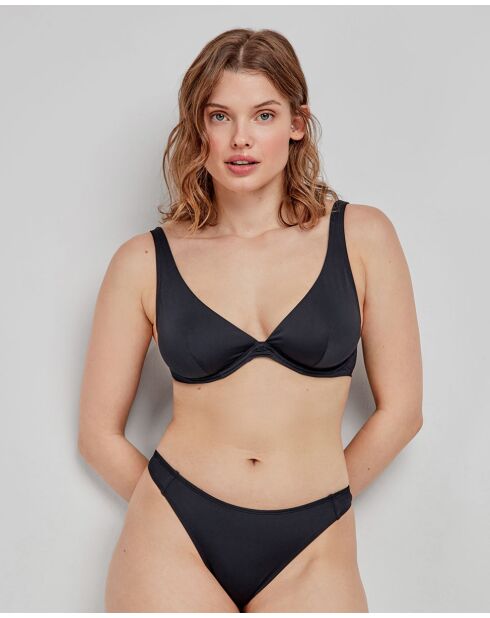 Haut de bikini grande taille bonnets C et D noir