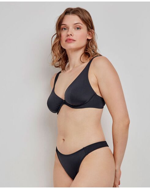 Haut de bikini grande taille bonnets C et D noir