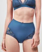 Culotte haute avec finitions sans coutures bleue