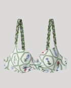 Haut de bikini imprimé avec capacité multicolore