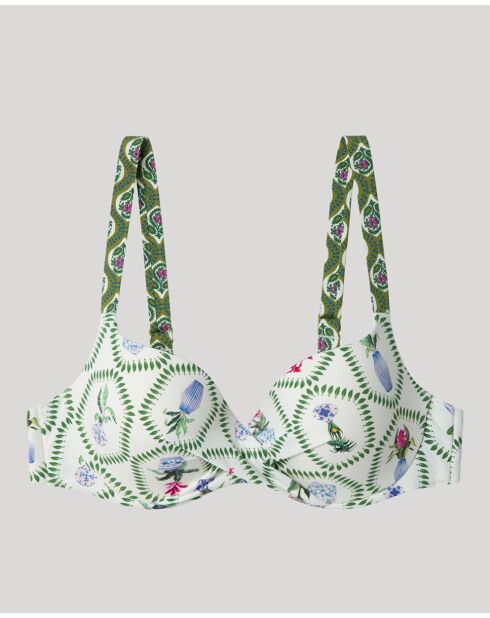 Haut de bikini imprimé avec capacité multicolore