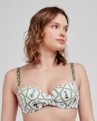 Haut de bikini imprimé avec capacité multicolore