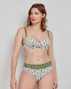 Haut de bikini imprimé avec capacité multicolore
