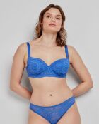 Culotte classique en dentelle bleue